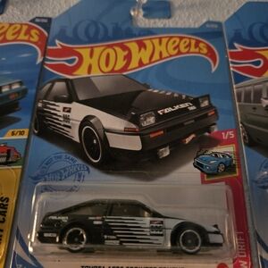 Hot Wheels Black and White Toyota AE86 Sprinter Trueno